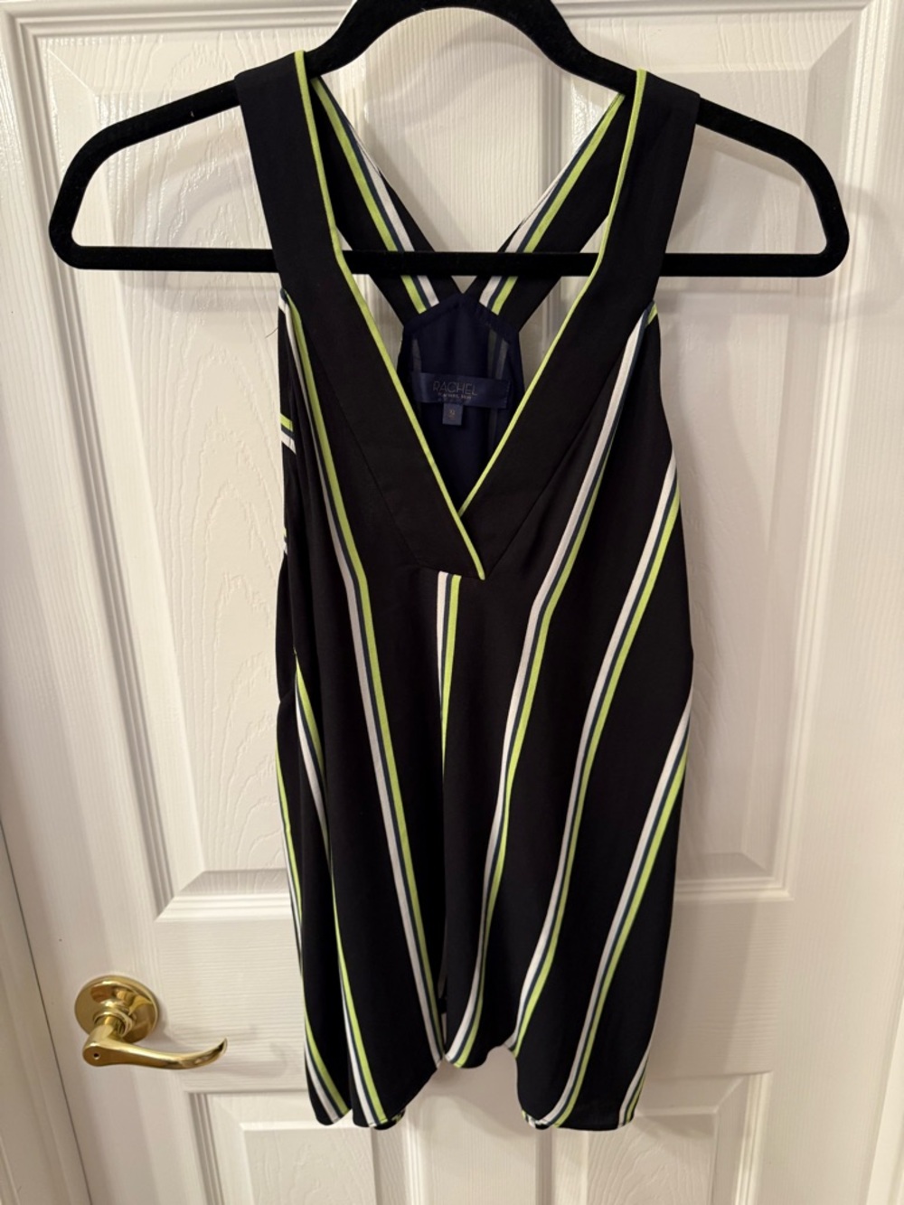 Rachel Roy black striped top